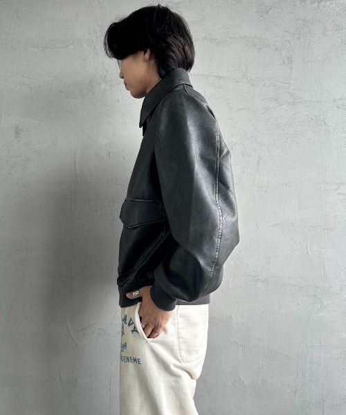 ARMY TWILL/アーミーツイル] 別注 ヴィーガンレザー A-2フライト