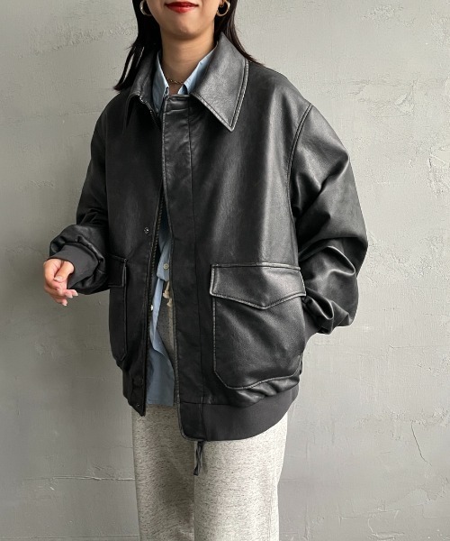 ARMY TWILL/アーミーツイル] 別注 ヴィーガンレザー A-2フライト