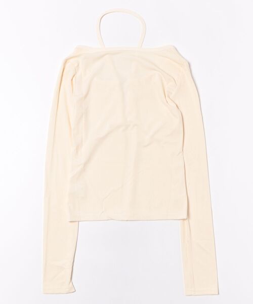 WESTSEA（ウエストシー）の「紐アレンジ 長袖カットソー オフショルダー風（Tシャツ/カットソー・レディース・ブラック/ホワイト・M/L）」の14枚目の写真