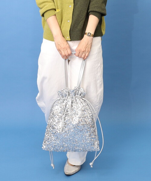 スパンコール巾着トートバッグ／A4対応（トートバッグ）｜COOCO