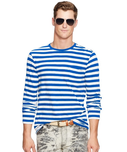 POLO RALPH LAUREN(ポロ ラルフ ローレン)の「ストライプド ロングスリーブド Tシャツ(Tシャツ/カットソー・メンズ・ブルー系その他/ブラック系その他・X-SMALL/LARGE/SMALL/X-LARGE/XX-LARGE/MEDIUM)」の2枚目の写真
