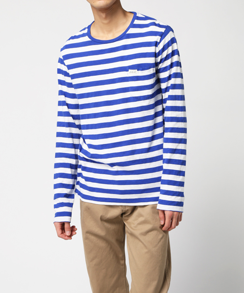 POLO RALPH LAUREN(ポロ ラルフ ローレン)の「ストライプド ロングスリーブド Tシャツ(Tシャツ/カットソー・メンズ・ブルー系その他/ブラック系その他・X-SMALL/LARGE/SMALL/X-LARGE/XX-LARGE/MEDIUM)」の14枚目の写真