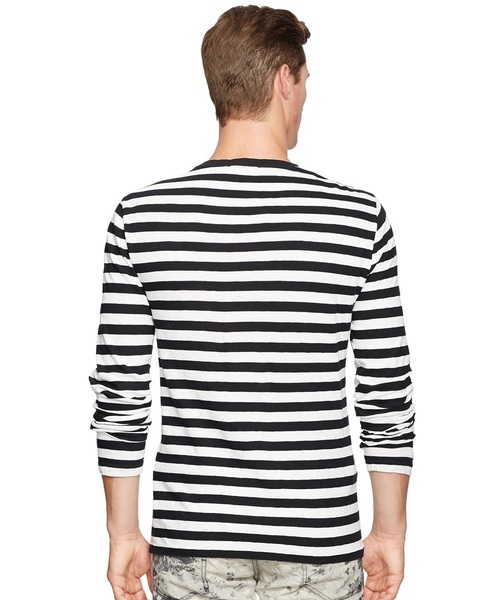 POLO RALPH LAUREN(ポロ ラルフ ローレン)の「ストライプド ロングスリーブド Tシャツ(Tシャツ/カットソー・メンズ・ブルー系その他/ブラック系その他・X-SMALL/LARGE/SMALL/X-LARGE/XX-LARGE/MEDIUM)」の11枚目の写真