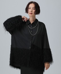 LEPSIM | フリンジドッキングシャツチュニック　595310(シャツ/ブラウス)