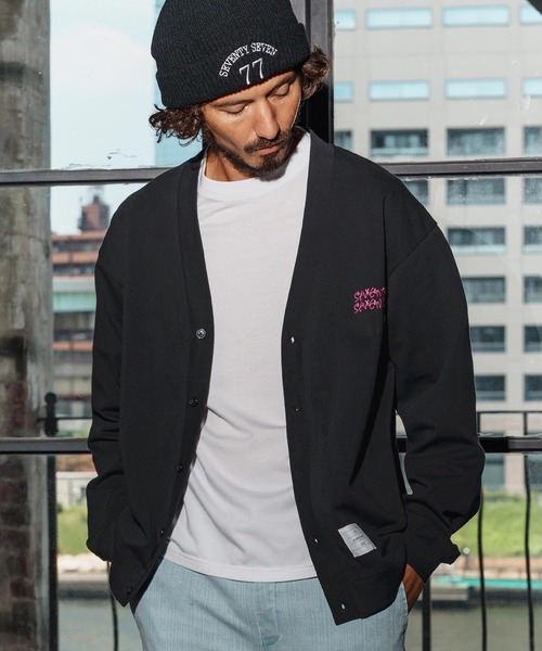 seventy seven(セブンティセブン)の「mcg3718-middle onz jersey cardigan(77flower logo) カーディガン(7725W220)(カーディガン/ボレロ・メンズ・ネイビー/ブラック/グリーン系その他・XL/L/M)」の21枚目の写真