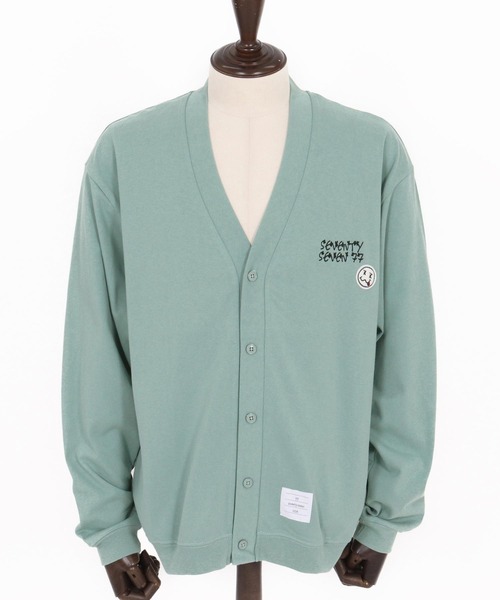 seventy seven(セブンティセブン)の「mcg3718-middle onz jersey cardigan(77flower logo) カーディガン(7725W220)(カーディガン/ボレロ・メンズ・ネイビー/ブラック/グリーン系その他・XL/L/M)」の15枚目の写真