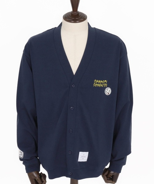 seventy seven(セブンティセブン)の「mcg3718-middle onz jersey cardigan(77flower logo) カーディガン(7725W220)(カーディガン/ボレロ・メンズ・ネイビー/ブラック/グリーン系その他・XL/L/M)」の17枚目の写真