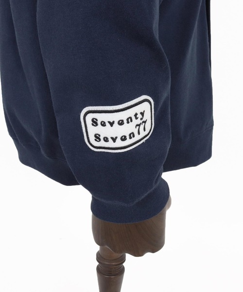 seventy seven(セブンティセブン)の「mcg3718-middle onz jersey cardigan(77flower logo) カーディガン(7725W220)(カーディガン/ボレロ・メンズ・ネイビー/ブラック/グリーン系その他・XL/L/M)」の10枚目の写真