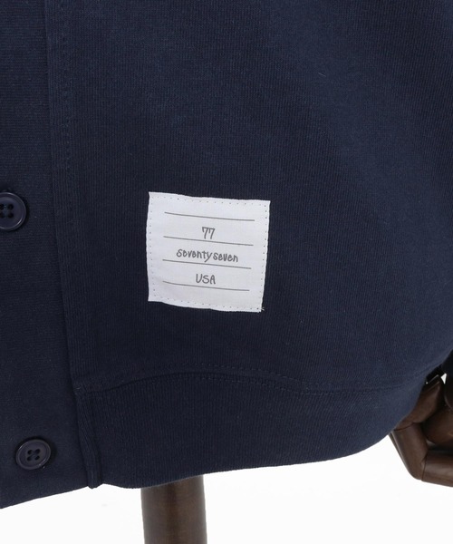 seventy seven(セブンティセブン)の「mcg3718-middle onz jersey cardigan(77flower logo) カーディガン(7725W220)(カーディガン/ボレロ・メンズ・ネイビー/ブラック/グリーン系その他・XL/L/M)」の11枚目の写真