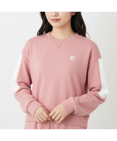 FILA（フィラ）の「CREW SWEAT SHIRTS（スウェット・レディース・ピンク/ホワイト/杢グレー・M/L/XL）」の3枚目の写真