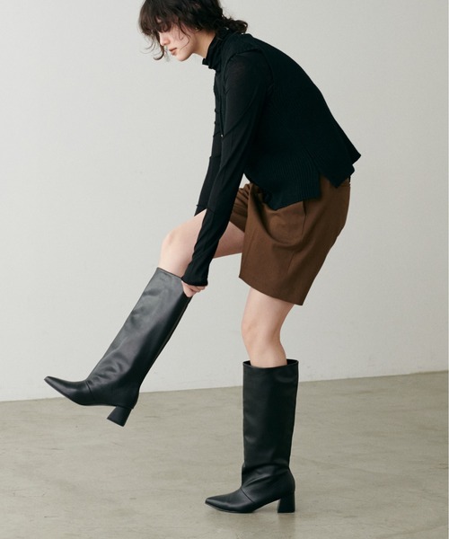 LARUTA(ラルータ)の「【LARUTA】ワイドシャフトロングブーツ(ブーツ・レディース・ブラック系その他/ブラック・LARGE/MEDIUM)」の6枚目の写真