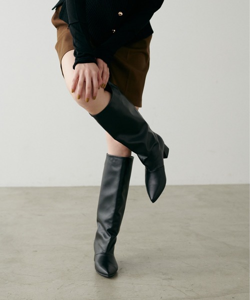 LARUTA(ラルータ)の「【LARUTA】ワイドシャフトロングブーツ(ブーツ・レディース・ブラック系その他/ブラック・LARGE/MEDIUM)」の10枚目の写真