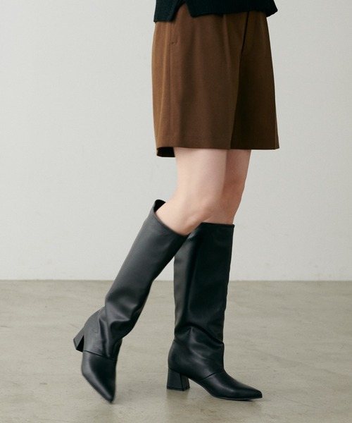 LARUTA(ラルータ)の「【LARUTA】ワイドシャフトロングブーツ(ブーツ・レディース・ブラック系その他/ブラック・LARGE/MEDIUM)」の5枚目の写真