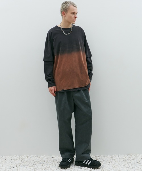AFF AIVER(エイエフエフアイバー)の「ルーズストレートワイドパンツ(その他パンツ・メンズ・ブラック/ダークグレー・マルチサイズ)」の9枚目の写真