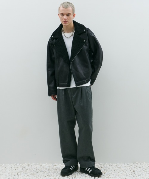 AFF AIVER(エイエフエフアイバー)の「ルーズストレートワイドパンツ(その他パンツ・メンズ・ブラック/ダークグレー・マルチサイズ)」の21枚目の写真