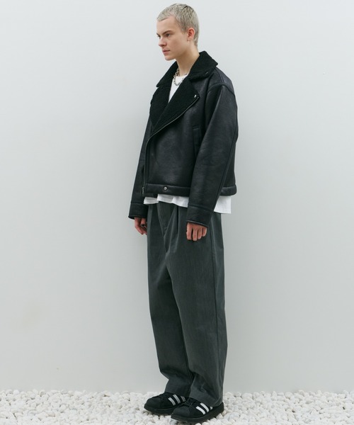 AFF AIVER(エイエフエフアイバー)の「ルーズストレートワイドパンツ(その他パンツ・メンズ・ブラック/ダークグレー・マルチサイズ)」の17枚目の写真
