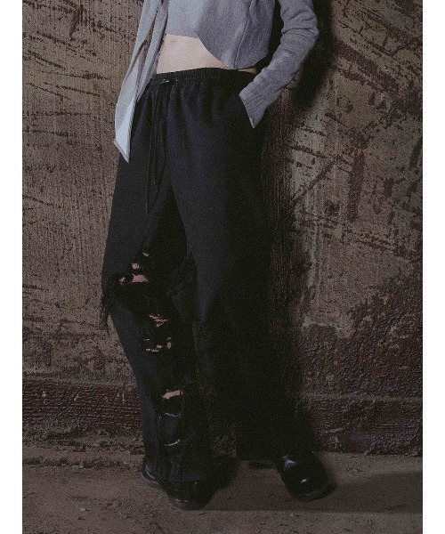 ELCHELE INSIDE RIPPEDHOLE PANTS ECRU 38