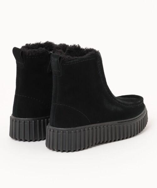 Clarks(クラークス)の「Clarks クラークス TORHILL COZY レディース ショートブーツ【あったかボアライナー】厚底(トーヒルコージー) 26182910 ブラックウォームラインドスエード(ブーツ・レディース・ブラック・22.5cm/23.0cm/23.5cm/24.0cm)」の2枚目の写真