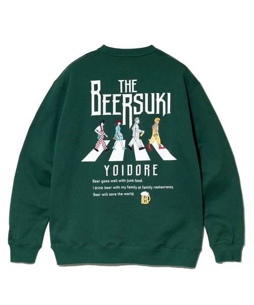go slow caravan(ゴースローキャラバン)の「YOIDORE/酔いどれ BEER SUKI クルーネックスウェット(スウェット・メンズ・ライトグレー/グリーン・MEDIUM/LARGE/X-LARGE)」の10枚目の写真