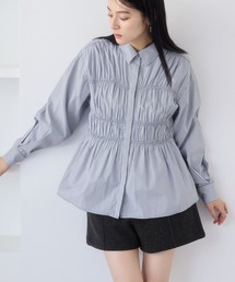 VIS | シャーリングデザインシャツブラウス(シャツ/ブラウス)