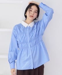 VIS | シャーリングデザインシャツブラウス(シャツ/ブラウス)