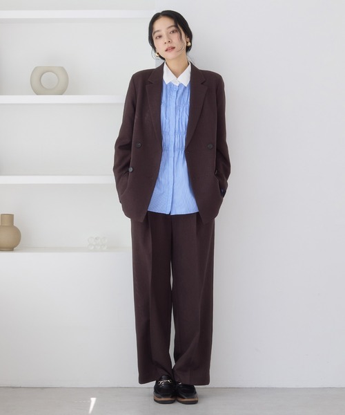 VIS（ビス）の「シャーリングデザインシャツ（シャツ/ブラウス・レディース・ベージュ系その他/ブルー系その他/ブルー系その他4/ピンク系その他2・FREE）」の9枚目の写真