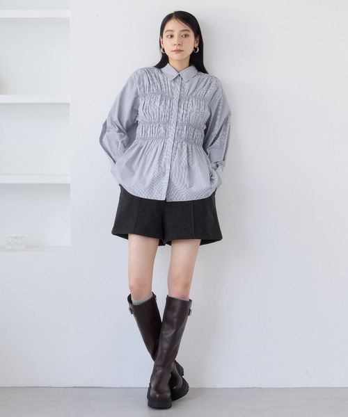 VIS（ビス）の「シャーリングデザインシャツ（シャツ/ブラウス・レディース・ベージュ系その他/ブルー系その他/ブルー系その他4/ピンク系その他2・FREE）」の19枚目の写真