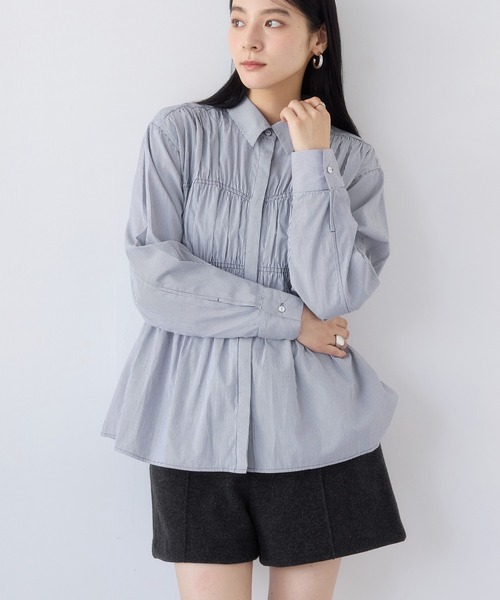 VIS（ビス）の「シャーリングデザインシャツ（シャツ/ブラウス・レディース・ベージュ系その他/ブルー系その他/ブルー系その他4/ピンク系その他2・FREE）」の17枚目の写真