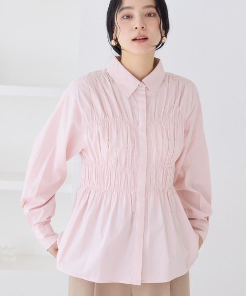 VIS（ビス）の「シャーリングデザインシャツ（シャツ/ブラウス・レディース・ベージュ系その他/ブルー系その他/ブルー系その他4/ピンク系その他2・FREE）」の22枚目の写真