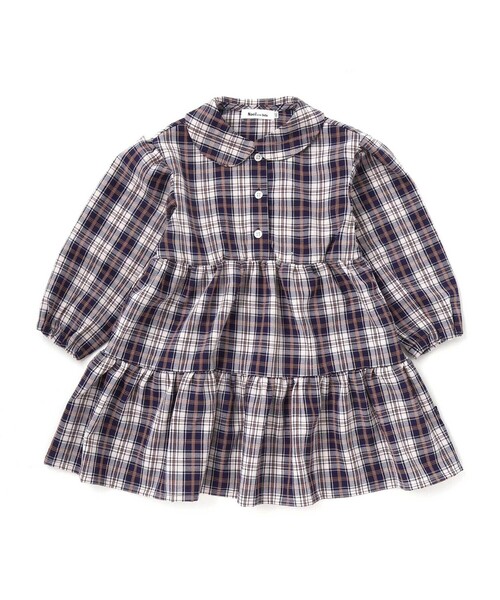 Noeil aime BeBe（ノイユエイムベベ）の「【お揃い】タータンチェックワンピース＋ケーブルジャガードベストセット（ワンピース・キッズ・レッド系その他/ブルー系その他2・120cm/110cm/130cm/100cm）」の11枚目の写真
