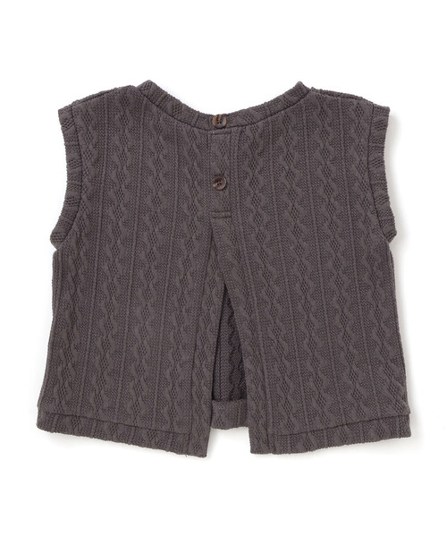 Noeil aime BeBe（ノイユエイムベベ）の「【お揃い】タータンチェックワンピース＋ケーブルジャガードベストセット（ワンピース・キッズ・レッド系その他/ブルー系その他2・120cm/110cm/130cm/100cm）」の5枚目の写真