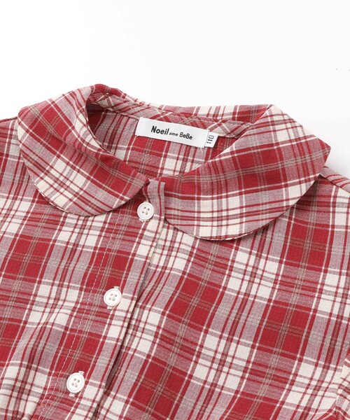 Noeil aime BeBe（ノイユエイムベベ）の「【お揃い】タータンチェックワンピース＋ケーブルジャガードベストセット（ワンピース・キッズ・レッド系その他/ブルー系その他2・120cm/110cm/130cm/100cm）」の19枚目の写真