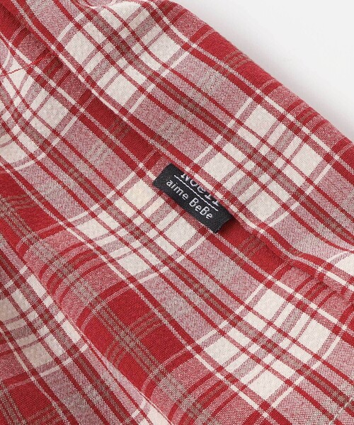 Noeil aime BeBe（ノイユエイムベベ）の「【お揃い】タータンチェックワンピース＋ケーブルジャガードベストセット（ワンピース・キッズ・レッド系その他/ブルー系その他2・120cm/110cm/130cm/100cm）」の17枚目の写真