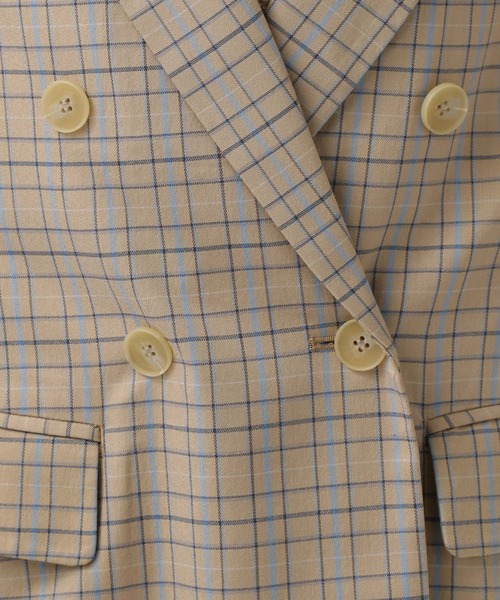 BAYFLOW（ベイフロー）の「[シャツ感覚で羽織れる]チェックテーラードジャケット（テーラードジャケット・レディース・ベージュ/チャコール・SMALL/MEDIUM）」の22枚目の写真