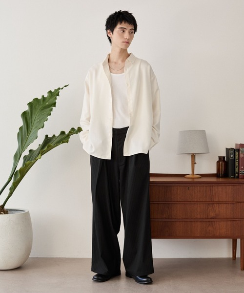 LUCY（ルーシー）の「LUCY/【25年秋冬新作】クロスタックバギースラックス（スラックス・メンズ・ブラック/グレー系その他4/ブラック系その他4・MEDIUM/LARGE）」の6枚目の写真