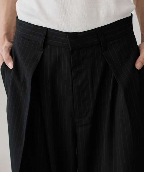 LUCY（ルーシー）の「LUCY/【25年秋冬新作】クロスタックバギースラックス（スラックス・メンズ・ブラック/グレー系その他4/ブラック系その他4・MEDIUM/LARGE）」の10枚目の写真