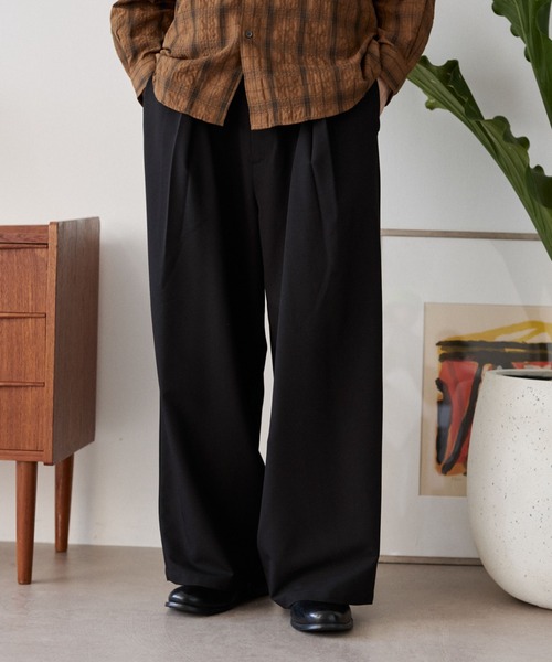 LUCY（ルーシー）の「LUCY/【25年秋冬新作】クロスタックバギースラックス（スラックス・メンズ・ブラック/グレー系その他4/ブラック系その他4・MEDIUM/LARGE）」の14枚目の写真