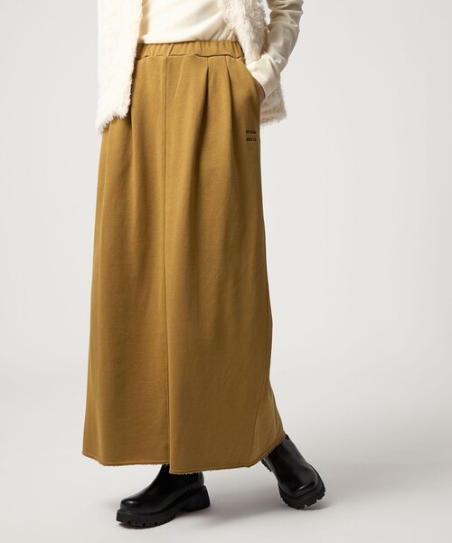 CITEN(シテン)の「<CITEN>スウェットナロースカート(スカート・レディース・ブラック/ライトグレー/マスタード・S/M)」の3枚目の写真