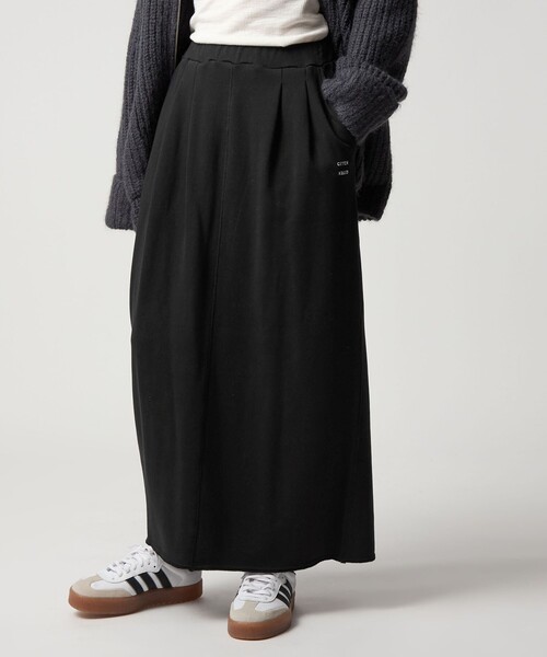 CITEN(シテン)の「<CITEN>スウェットナロースカート(スカート・レディース・ブラック/ライトグレー/マスタード・S/M)」の2枚目の写真