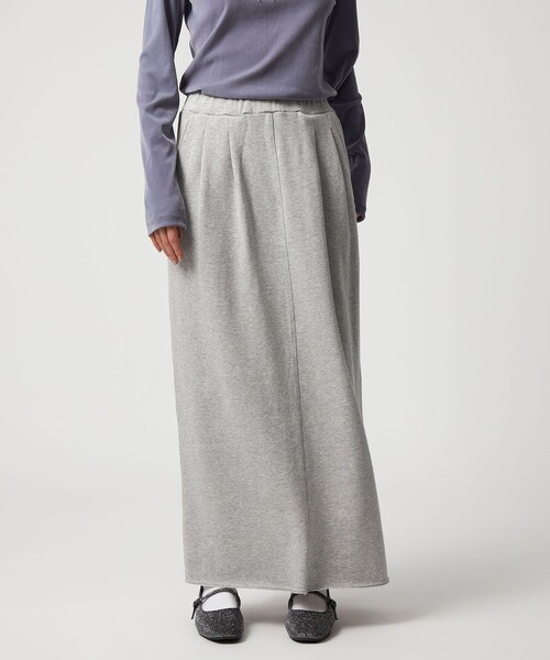 CITEN(シテン)の「<CITEN>スウェットナロースカート(スカート・レディース・ブラック/ライトグレー/マスタード・S/M)」の4枚目の写真