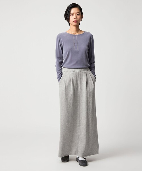 CITEN(シテン)の「<CITEN>スウェットナロースカート(スカート・レディース・ブラック/ライトグレー/マスタード・S/M)」の5枚目の写真