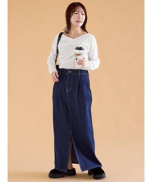 ehka sopo（エヘカソポ）の「ドレープカットソー（Tシャツ/カットソー・レディース・オフホワイト/カーキ/ブラック・F）」の9枚目の写真