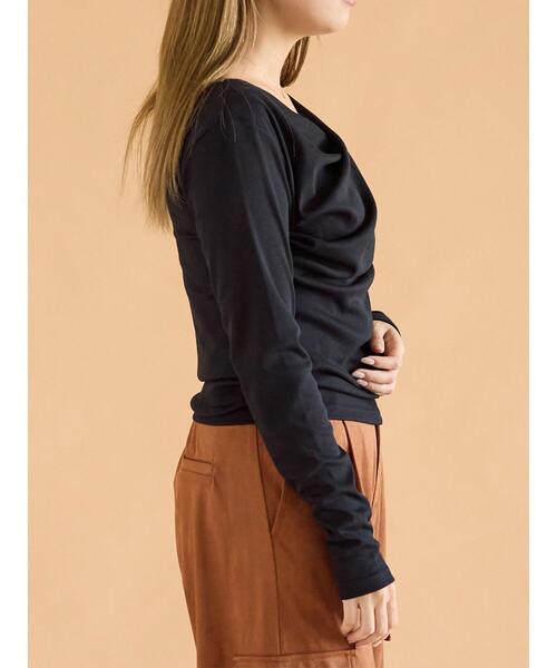 ehka sopo（エヘカソポ）の「ドレープカットソー（Tシャツ/カットソー・レディース・オフホワイト/カーキ/ブラック・F）」の14枚目の写真