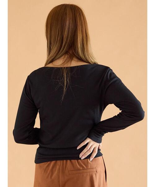 ehka sopo（エヘカソポ）の「ドレープカットソー（Tシャツ/カットソー・レディース・オフホワイト/カーキ/ブラック・F）」の15枚目の写真