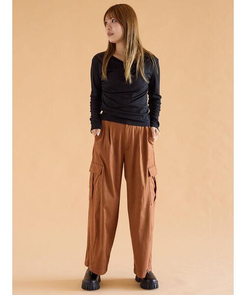 ehka sopo（エヘカソポ）の「ドレープカットソー（Tシャツ/カットソー・レディース・オフホワイト/カーキ/ブラック・F）」の16枚目の写真