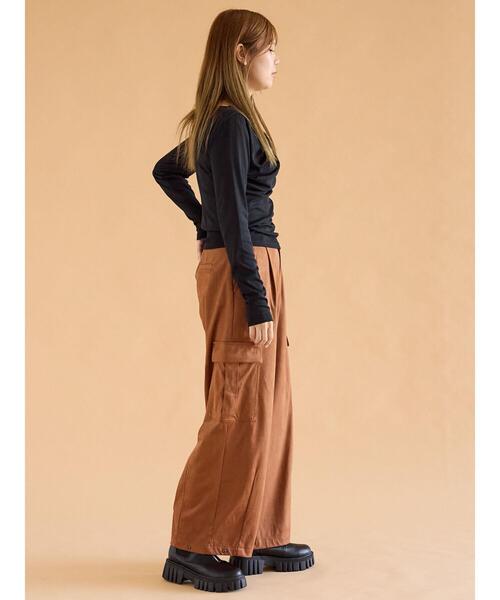 ehka sopo（エヘカソポ）の「ドレープカットソー（Tシャツ/カットソー・レディース・オフホワイト/カーキ/ブラック・F）」の18枚目の写真