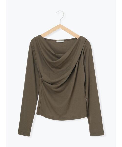 ehka sopo（エヘカソポ）の「ドレープカットソー（Tシャツ/カットソー・レディース・オフホワイト/カーキ/ブラック・F）」の21枚目の写真