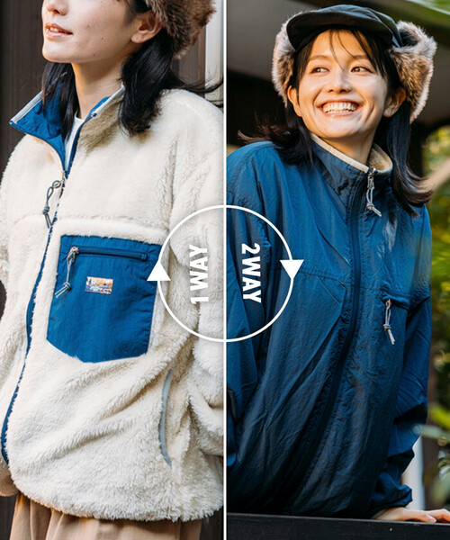 セール】リラックスフィット ワンポイントロゴ リバーシブル ナイロン