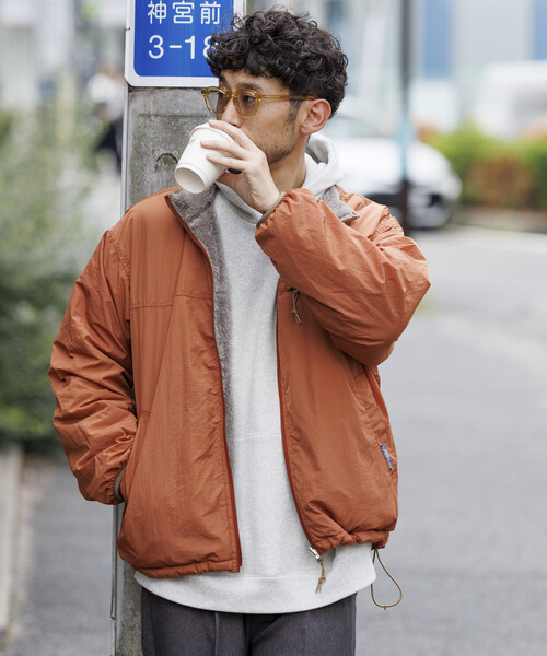 セール】リラックスフィット ワンポイントロゴ リバーシブル ナイロン