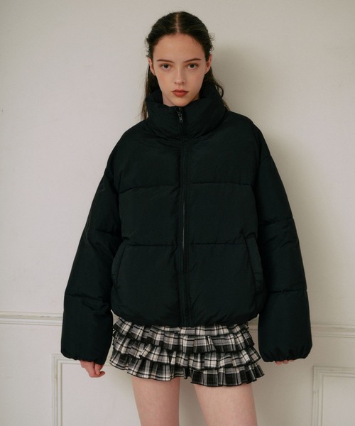 3.3 Field Trip （3.3フィールドトリップ）の「3.3 Field Trip／アソートパファージャケット（ダウンジャケット/コート・レディース・ベージュ/ブラック×ホワイト/ブラック×グリーン/ブラック・MEDIUM）」の6枚目の写真